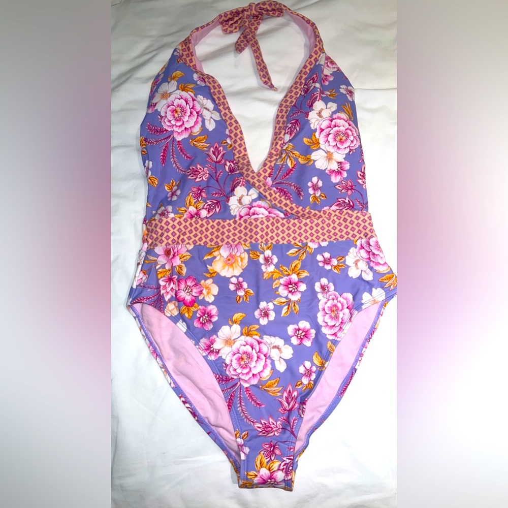 NWT Nanette Lepore swimsuit one piece size L 12